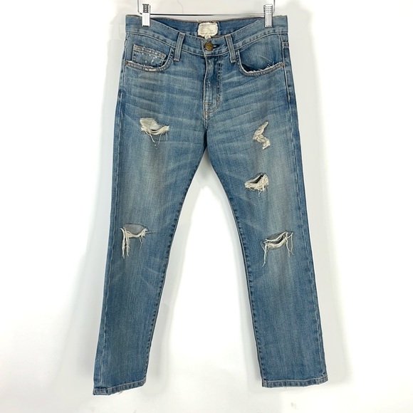 Current/Elliott The Boyfriend Super Loved Destroy Jeans - Picture 2 of 13